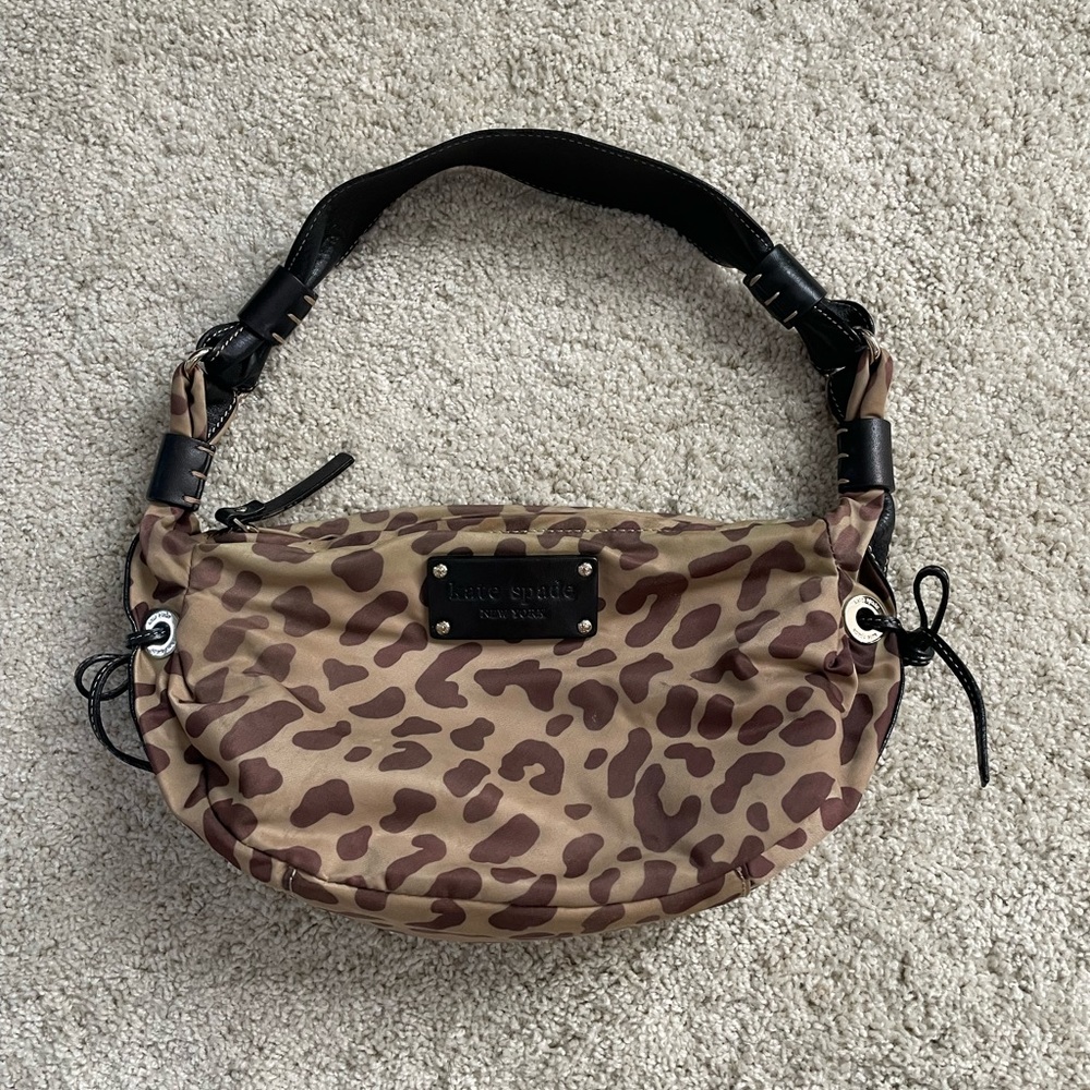 Kate Spade Leopard Hobo slouchy shoulder bag, great condition